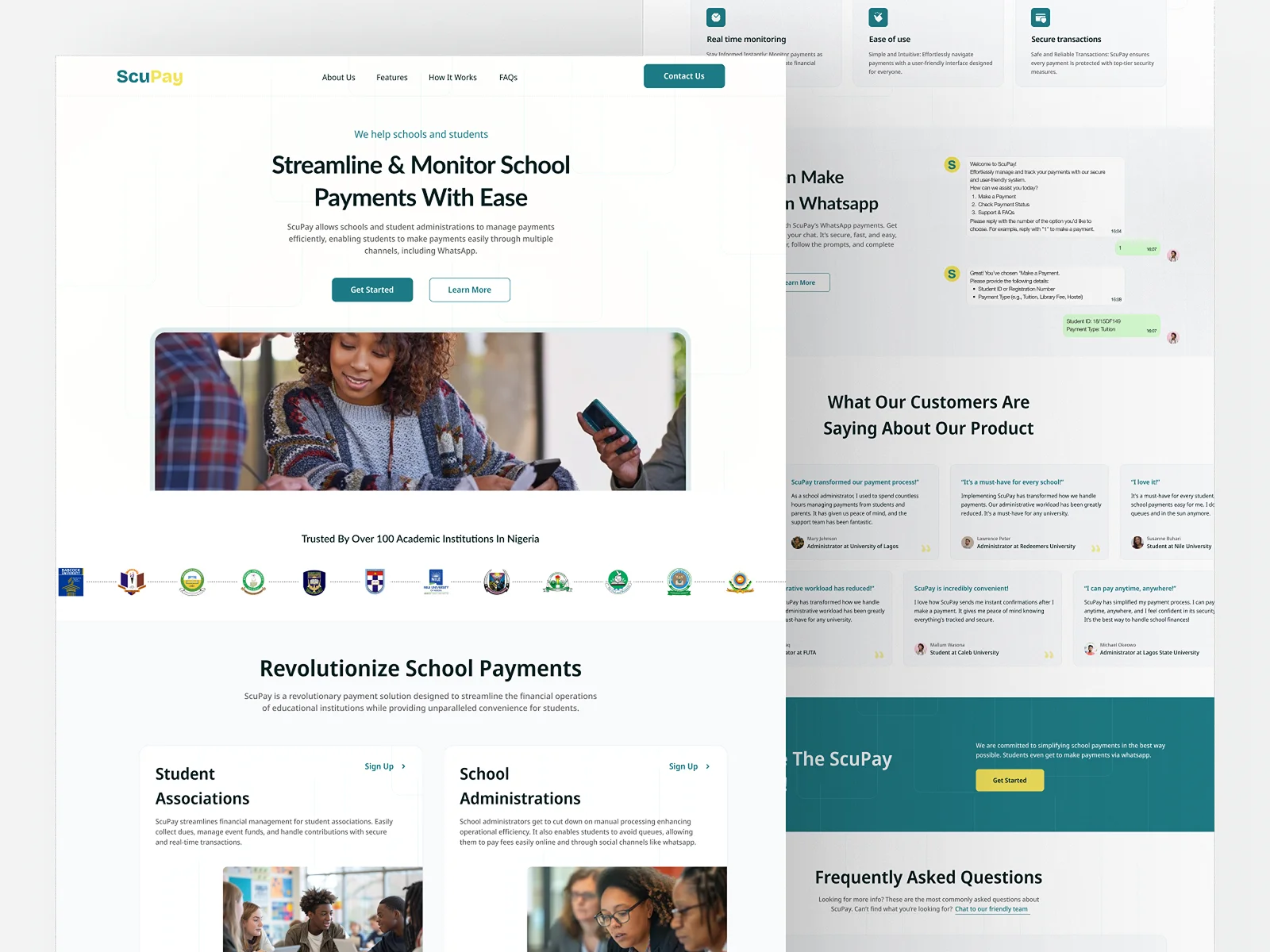 ScuPay Landing Page